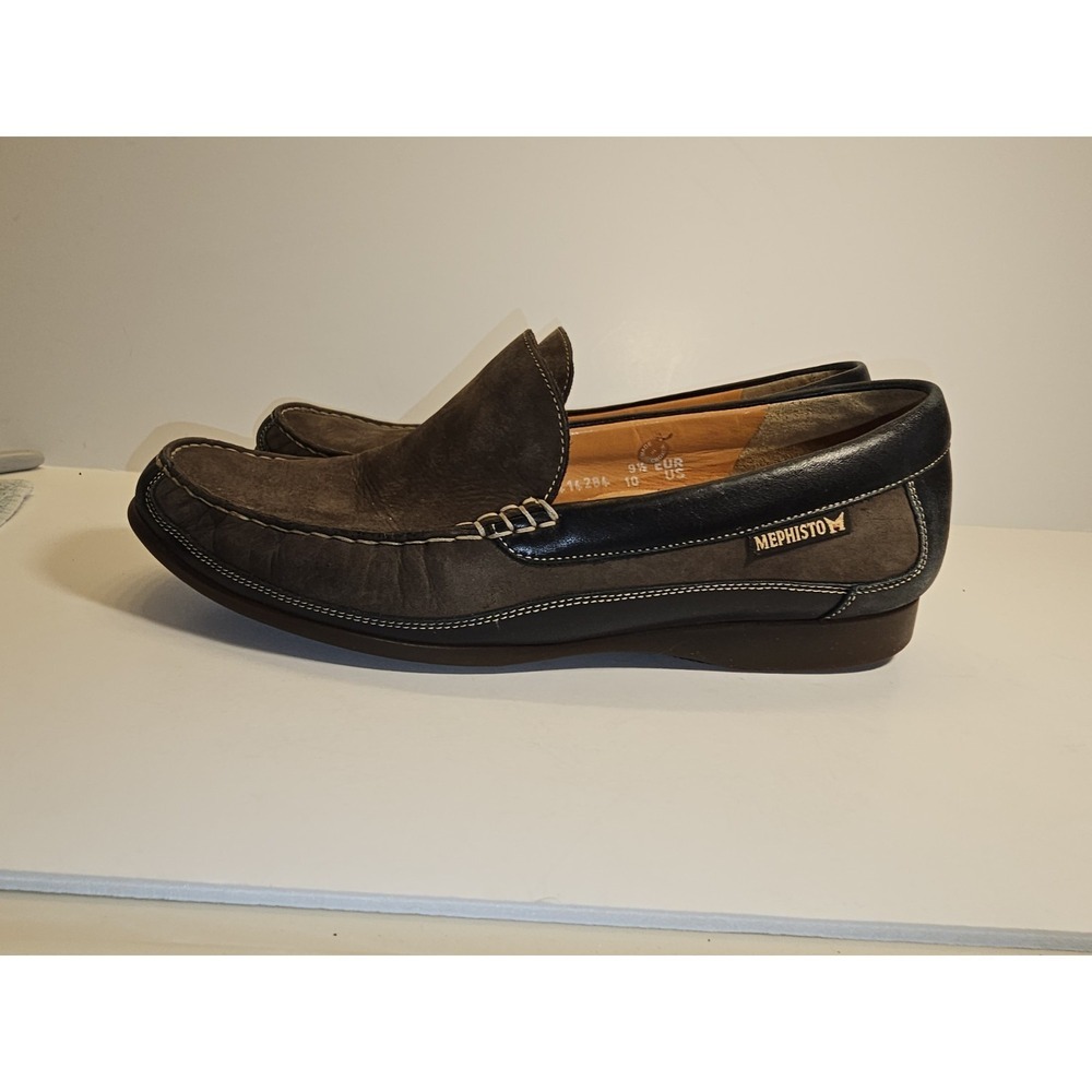 Mephisto Men's Brown Suede Leather Slip-On Loafer Shoes Size 10 - Picture 6 of 10